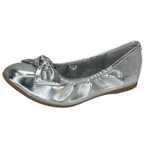 Nina Karla Silver Metallic Little Girl’s Ballet Flats Size 1M